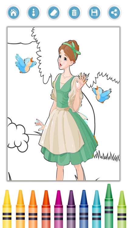 Princess coloring book game screenshot-4