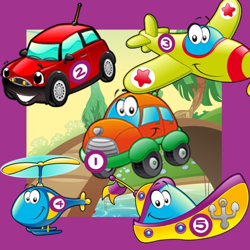 Animated Kids Game: Sorting all Vehicles, Air-plane and Car-s