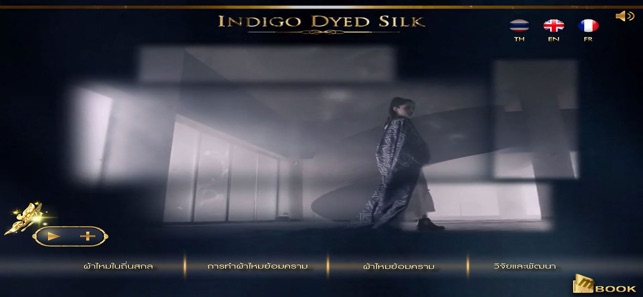 Indigo Dyed Silk