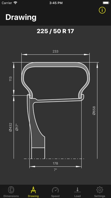 Tyre Dimensions screenshot 3