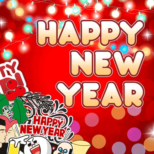 2018 Happy New Year Stickers