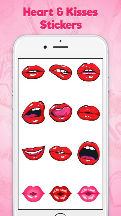Heart and Kiss Stickers