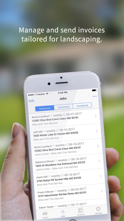 Bluegrass Lawn Care Invoicing