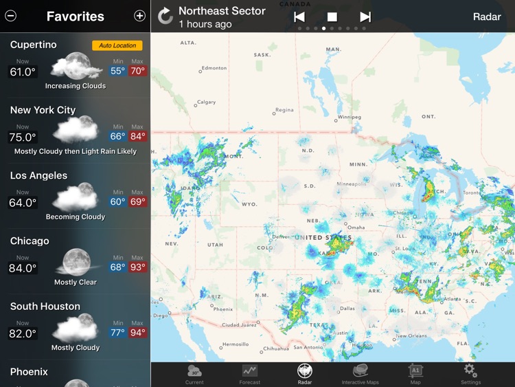 NOAA Weather Lite for iPad screenshot-3