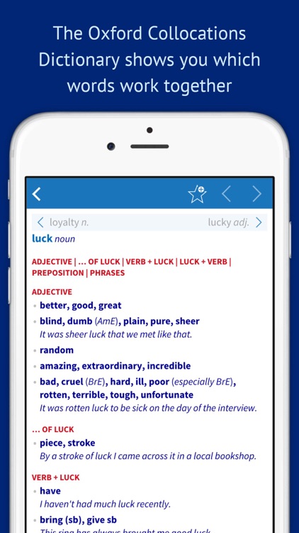 Oxford Collocations Dictionary for Students of English screenshot-0