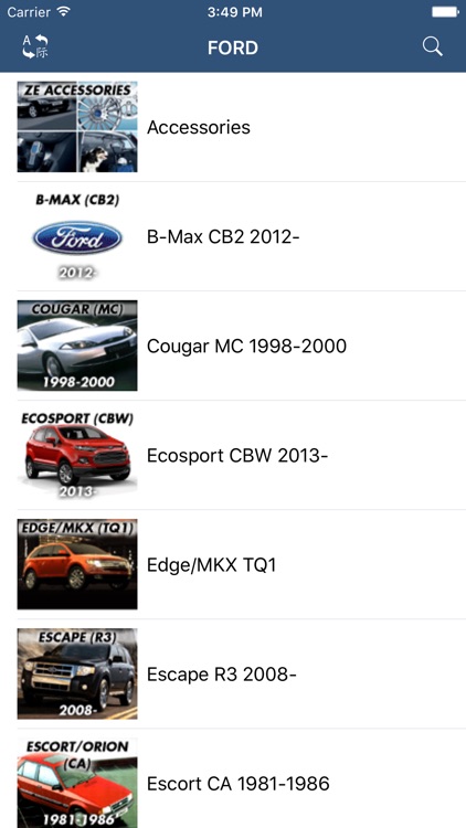 Ford Car Parts - ETK Parts Diagrams