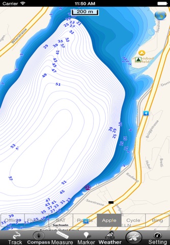 Lungerersee und Sarnersee GPS Navi Karte für bootfahren angeln und segeln screenshot 4