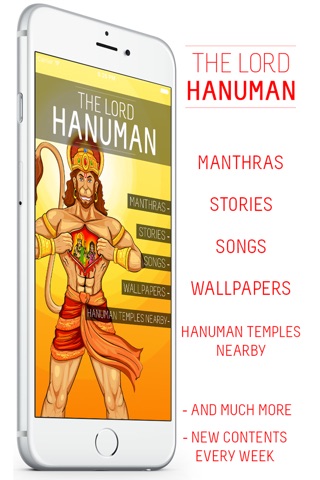 Lord Hanuman : Mantras, Stories, Songs, Wallpapers, Hanuman Temples screenshot 2