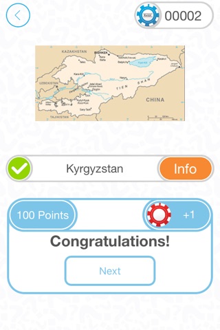 Kwizzr - World Outlines Quiz screenshot 3