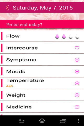 Woman Calendar, fertility,  cycle tracker screenshot 4
