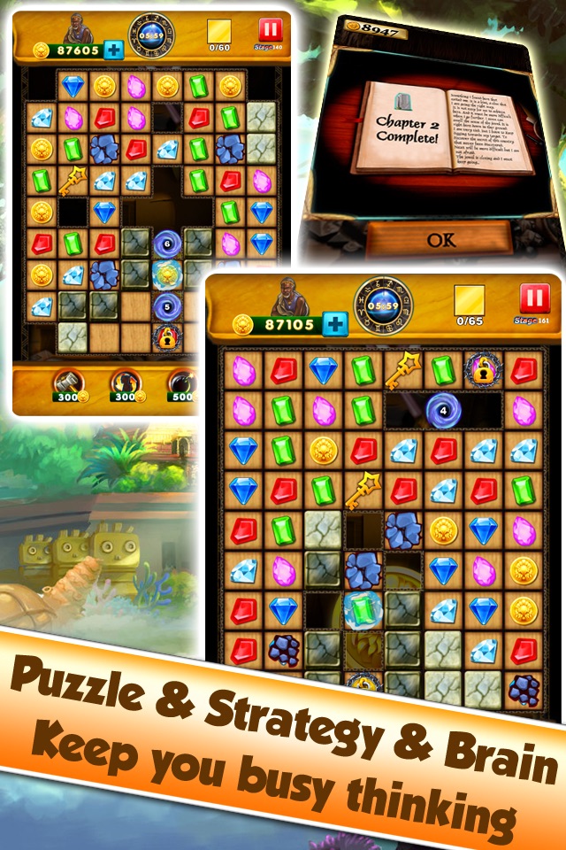 Super Jewel Mania 3 : Egypt Quest Match 3 Game screenshot 3