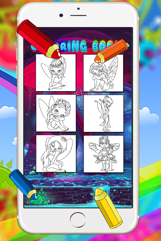 Fairy Coloring book and painting for toddlers HD Free Lite - Colorful Children's Educational drawing games for little kids boys and girls screenshot 3