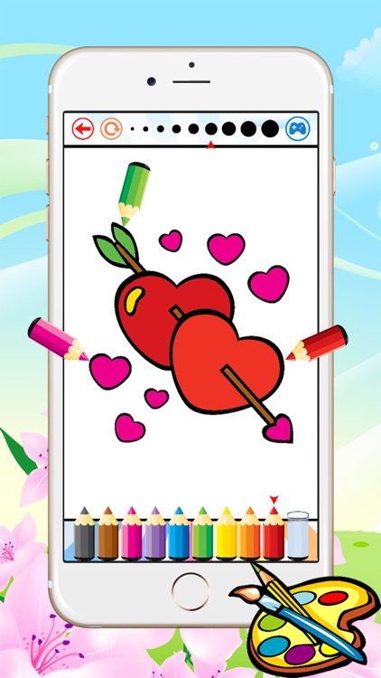 Valentine Day Coloring Book - All In 1 Drawing, Paint And Color Games HD For Good Kid screenshot-3