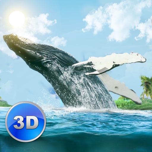 Big Blue Whale Survival 3D Full - Try whale simulator, be ocean animal! Icon