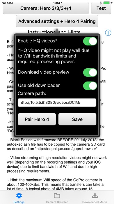 Photo and Video Browser for GoPro Hero Cameras (Wifi) screenshot 2
