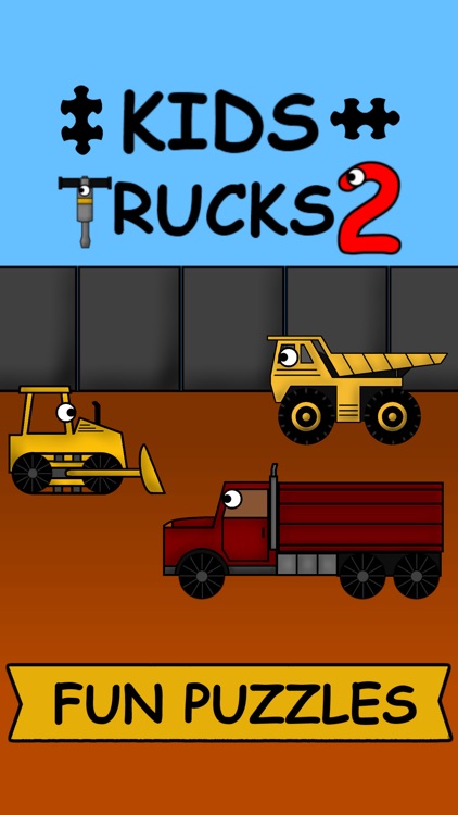 Kids Trucks: Puzzles 2 - An Animated Construction Truck Puzzle Game for Toddlers, Preschoolers, and Young Children