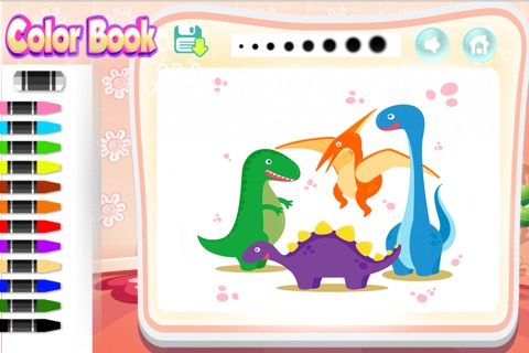 Dinosaur Coloring Book Game Kids Drawing and Painting Colorful screenshot 3