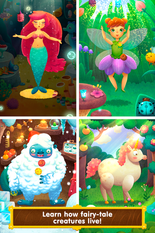 Wonderland - learn how fairy-tale creatures live (game for kids) screenshot 3