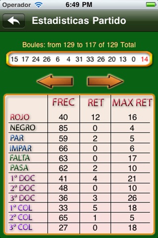 Win Roulette - statistics on delays and frequencies for the game of casino roulette screenshot 3