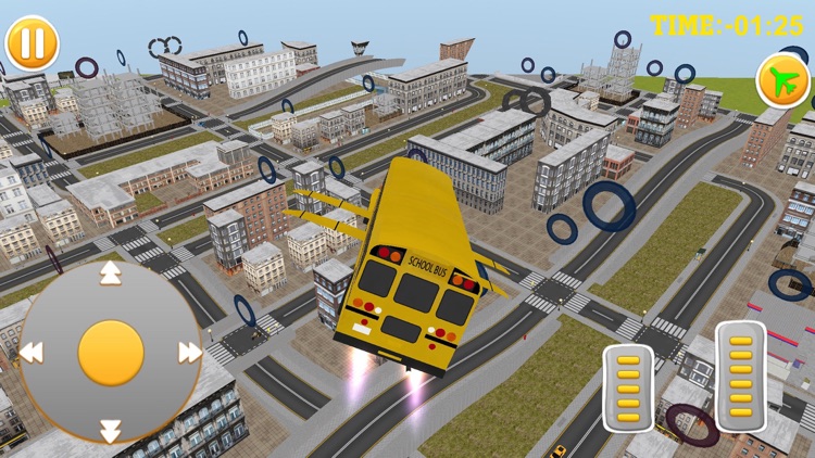 Flying School Bus Parking games screenshot-4