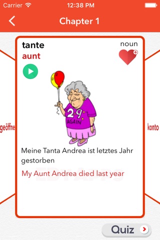 German Vocabulary Trainer - Flashcards - Learn German Easily screenshot 2