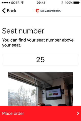 Zentralbahn Bistro Order screenshot 4