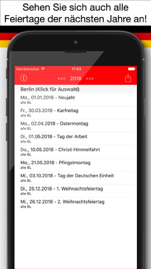 Feiertag Kalender Deutschland 2016 Pro(圖4)-速報App