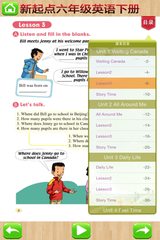 开心点读课本-新起点小学英语六年级下册有声点读教材 screenshot 3