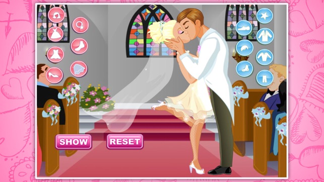 Kiss the bride- DressUp Games