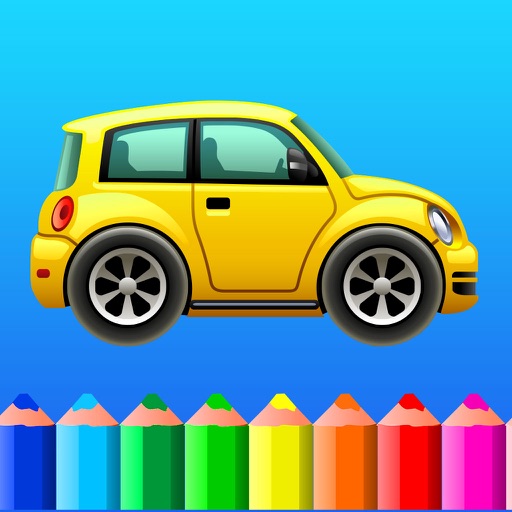 Coloring book Cars games for kids girls, boys free icon