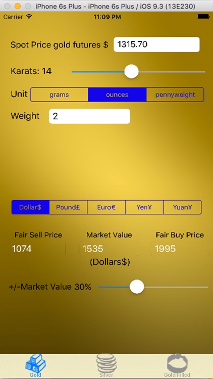 Gold and Silver Calculator