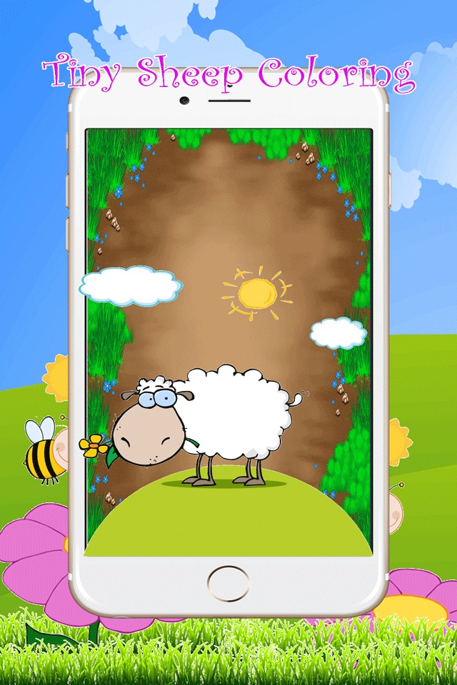 Tiny Sheep Farm Coloring Book : Color Your pages and Paint the Animals of the Farm Drawing and Painting Games for Kids screenshot 3