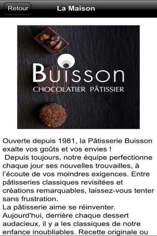 Pâtissier Chocolatier Buisson screenshot 2