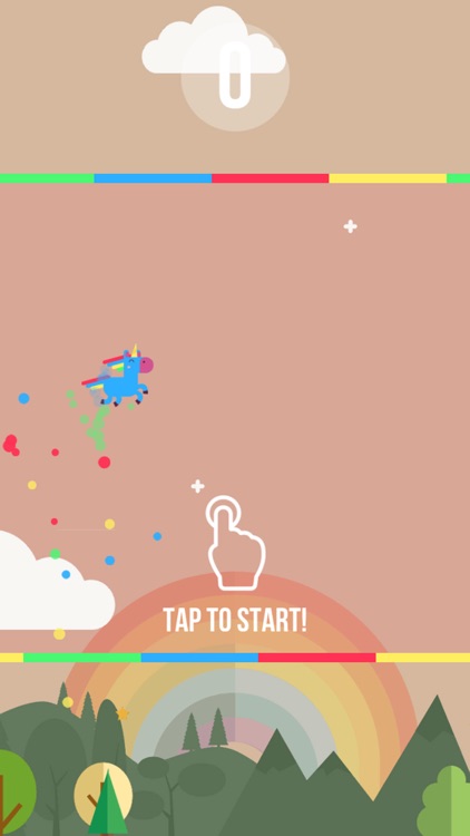 Happy Unicorn rainbow dash - endless splashy color jumper screenshot-4