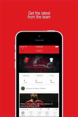 Fan App for Wales Football screenshot 2