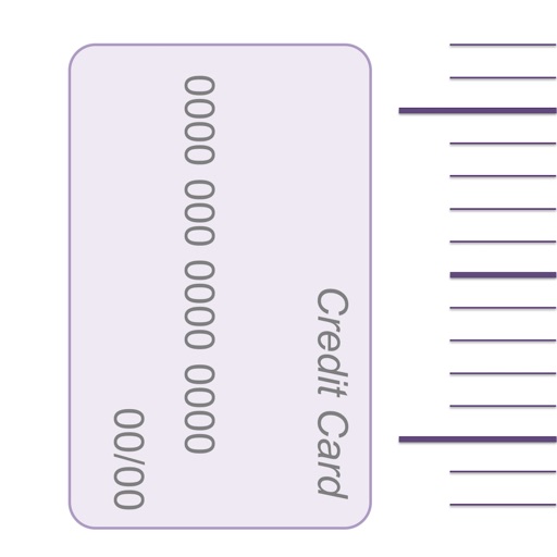 Precise Ruler - Using credit card icon