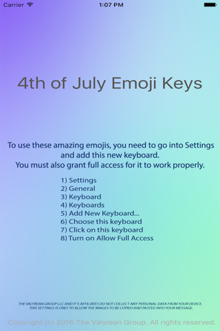 4th of July Emoji Keyboard screenshot 3