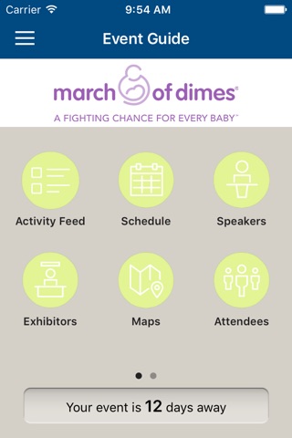 Скриншот из March of Dimes Conference App