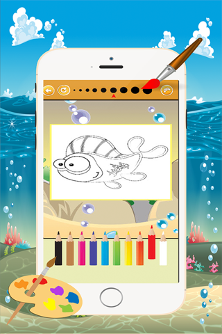 Marine Animals Coloring Book - All in 1 Sea Animals Drawing and Painting Colorful for kids games free screenshot 3