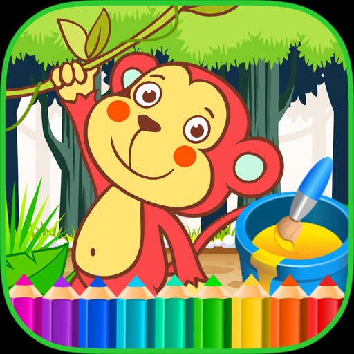 Monkey Crazy Coloring Books iOS App