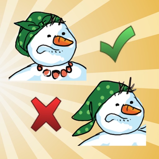 Find the ten differences with funny winter and autumns cartoons Icon