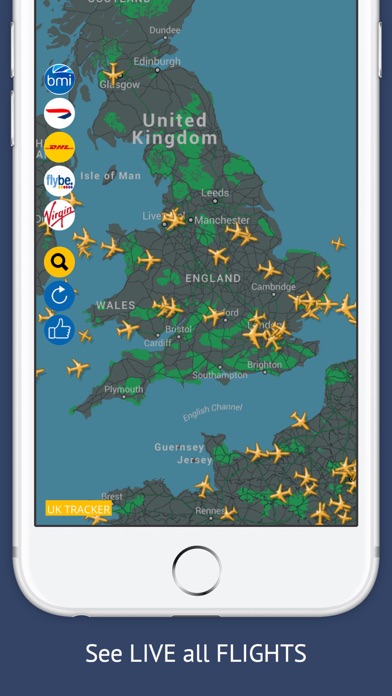 UK Tracker Free : Live flight status for Englandのスクリーンショット2 UK Tracker Free : Live flight status for Englandのスクリーンショット2