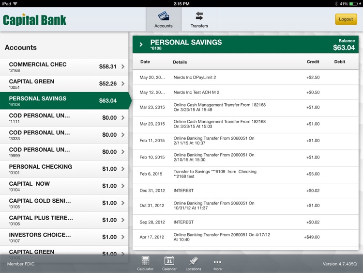 Capital Bank - Mobile Banking for iPad