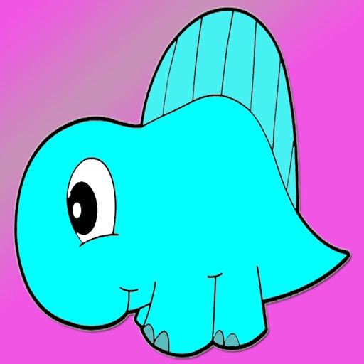 Kids Coloring Book - Cute Cartoon Dinosaur Minami Icon