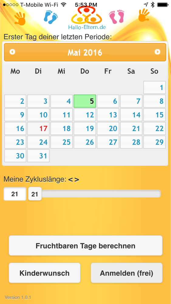 Hallo-Eltern.de Eisprungkalender App App for iPhone - Free ...
