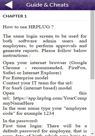 App Guide for HRPLUG screenshot 2