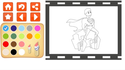 How to cancel & delete Superhero Power Coloring Book - Cartoon Ranger Painting Game from iphone & ipad 4