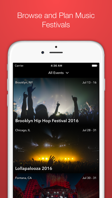 How to cancel & delete bassline - music festival planner from iphone & ipad 1