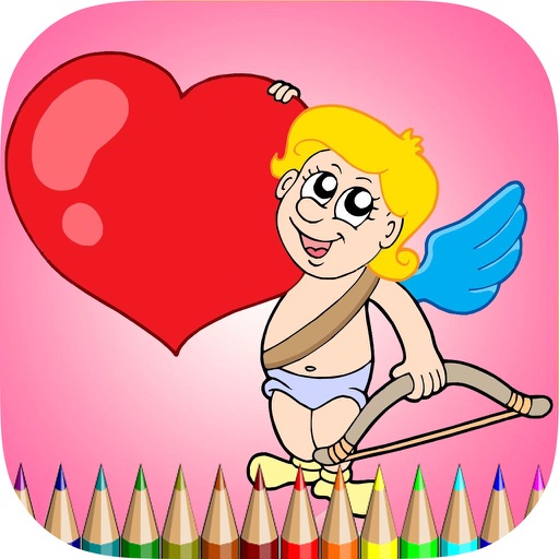 The Valentines Coloring Book: Learn to color and draw Valentine's Day card, Free games for children