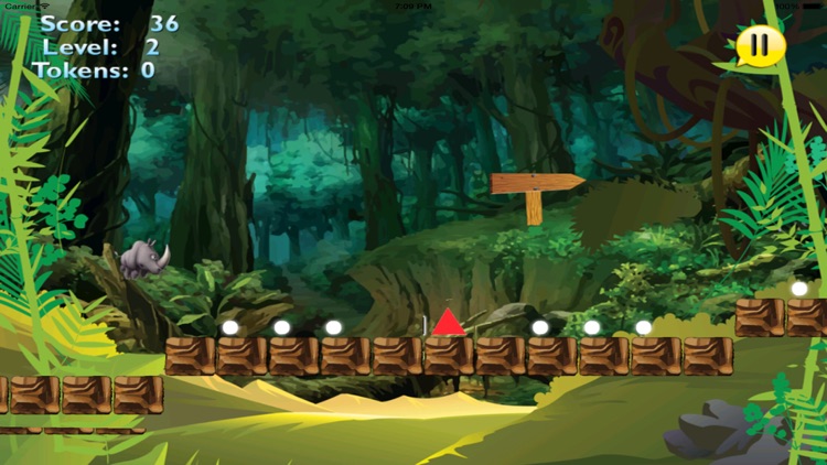 A Platform Animal Jump - Rino Jumping To Avoid Sharp Obstacles screenshot-3